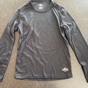 Kids Hot Chillys black long sleeve layering shirt